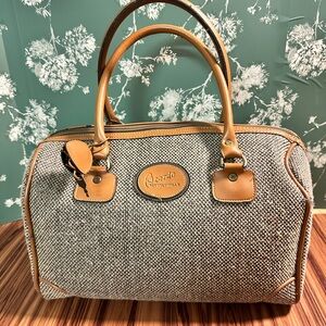 Vintage Ricardo Beverly Hill Tweed & Leather Bag